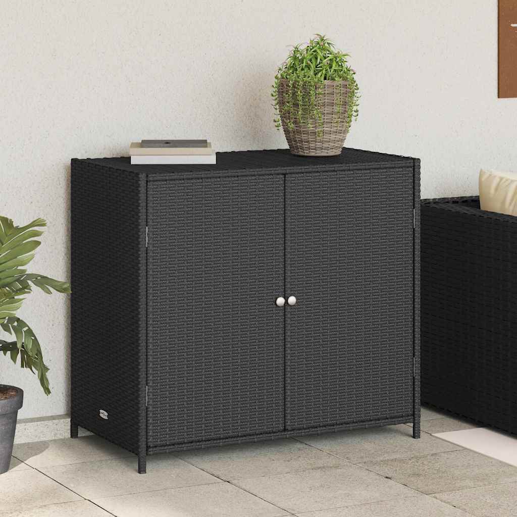 Sodo spintelė daiktams, juoda, 83x45x76cm, poliratanas