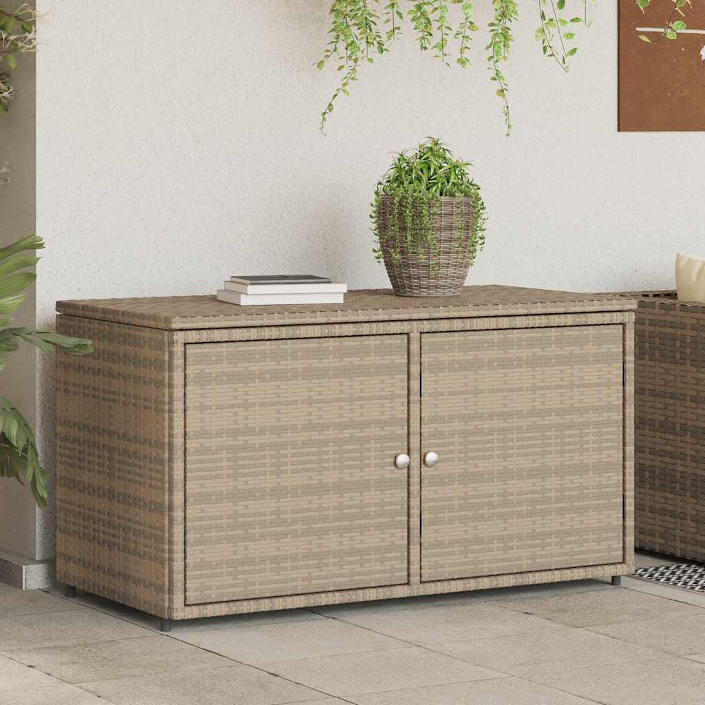 Sodo spintelė daiktams, smėlio, 110x55x60,5cm, poliratanas