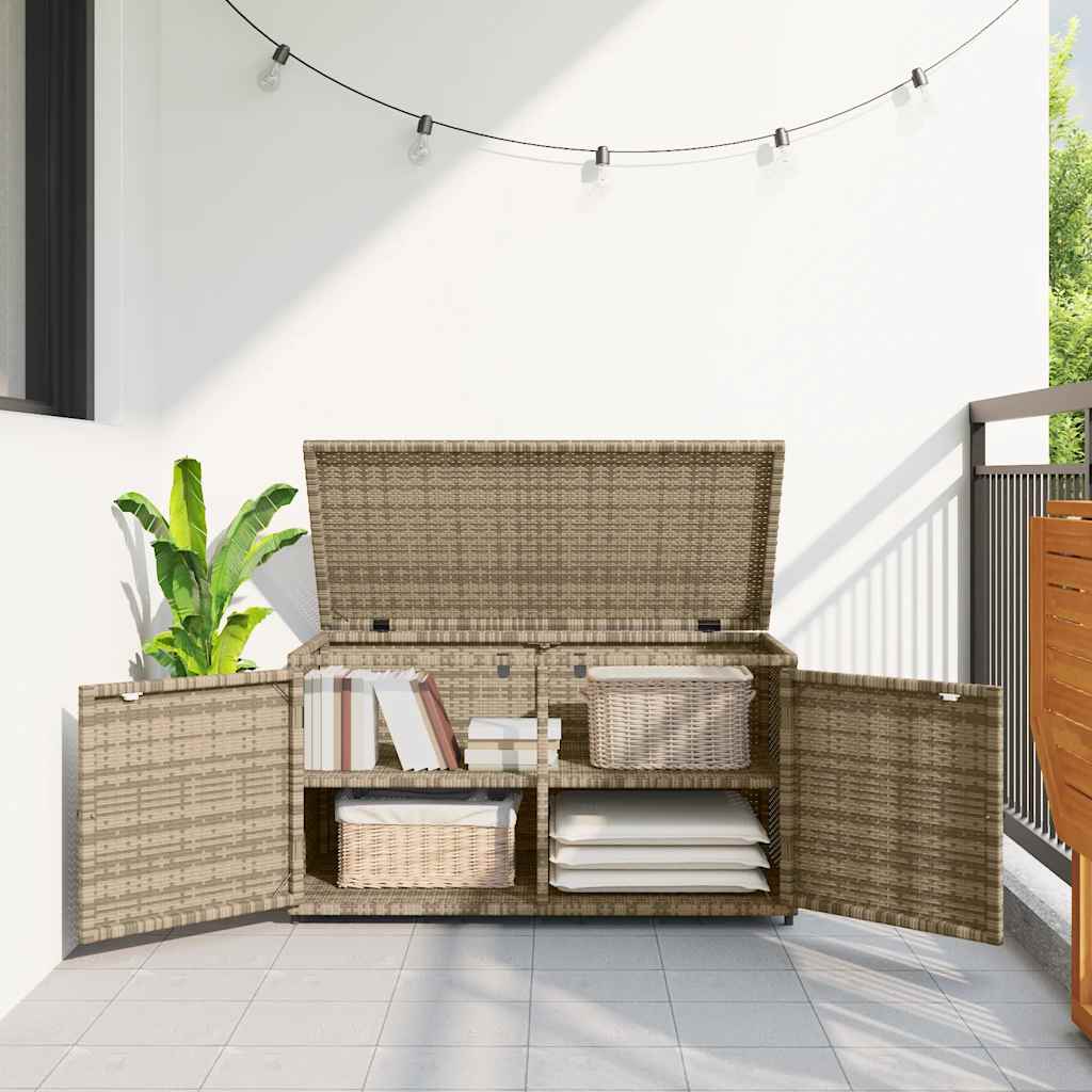 Sodo spintelė daiktams, smėlio, 110x55x60,5cm, poliratanas