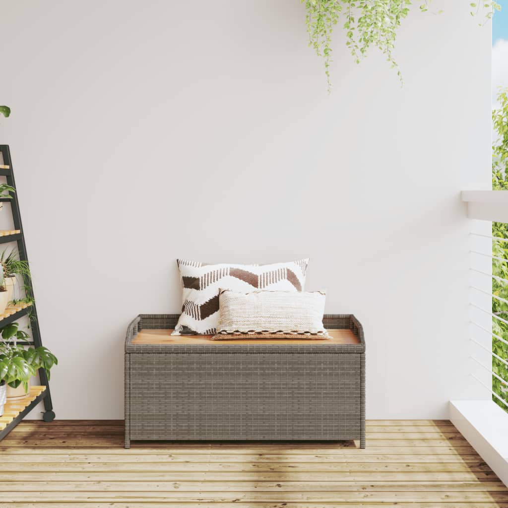 Sols-glabāšanas kaste, pelēka, 100x50x52cm, polirotangs/akācija