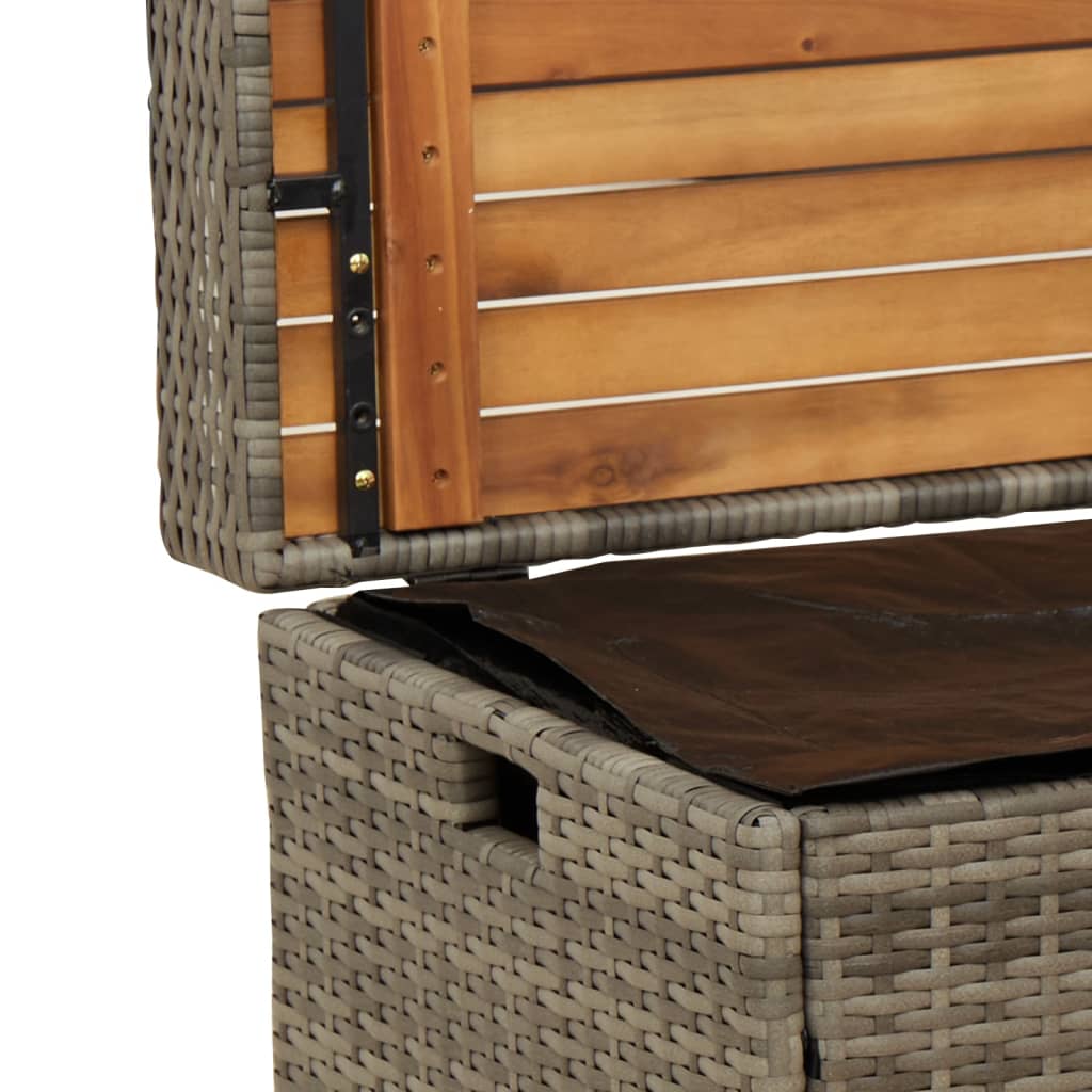 Sols-glabāšanas kaste, pelēka, 100x50x52cm, polirotangs/akācija