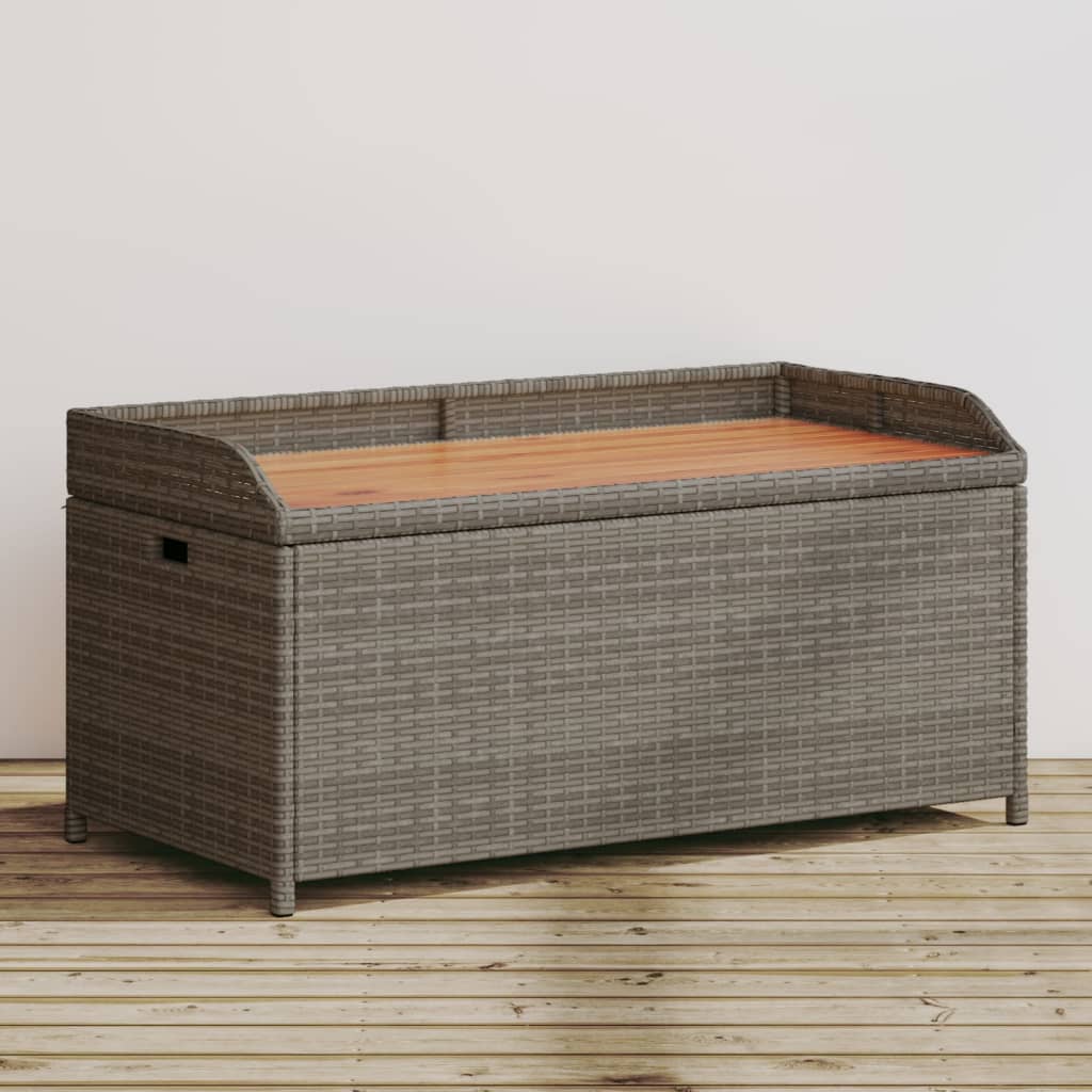 Sols-glabāšanas kaste, pelēka, 100x50x52cm, polirotangs/akācija