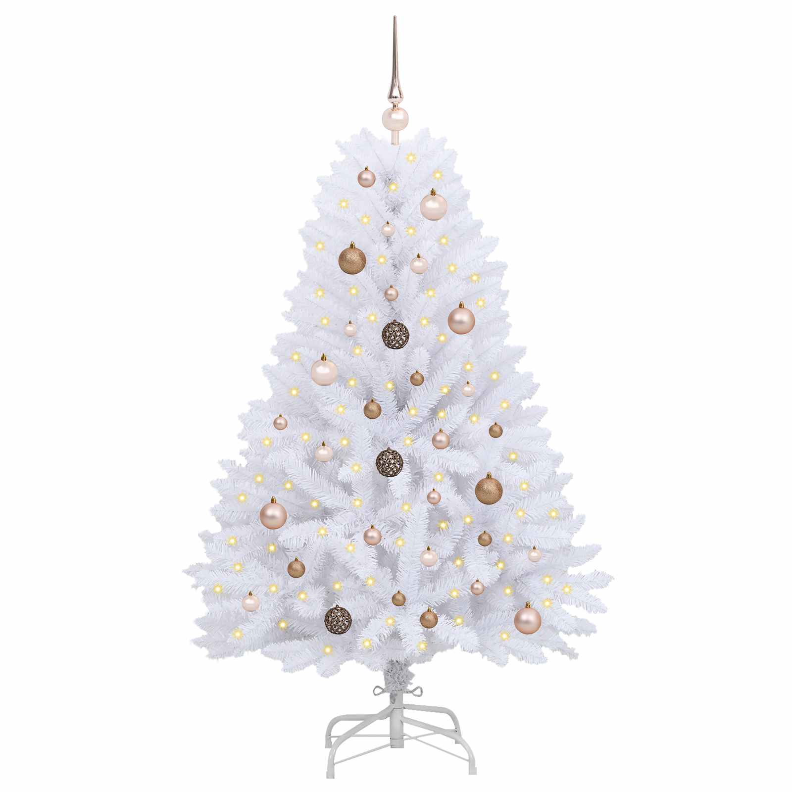 Dirbtinė Kalėdų eglutė Balta 80 x 80 x 150 cm PVC ir metalas
