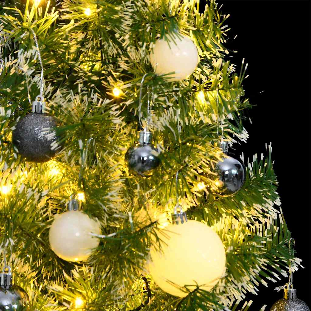 Dirbtinė Kalėdų eglutė su 150 LED, žaisliukais ir sniegu, 120cm