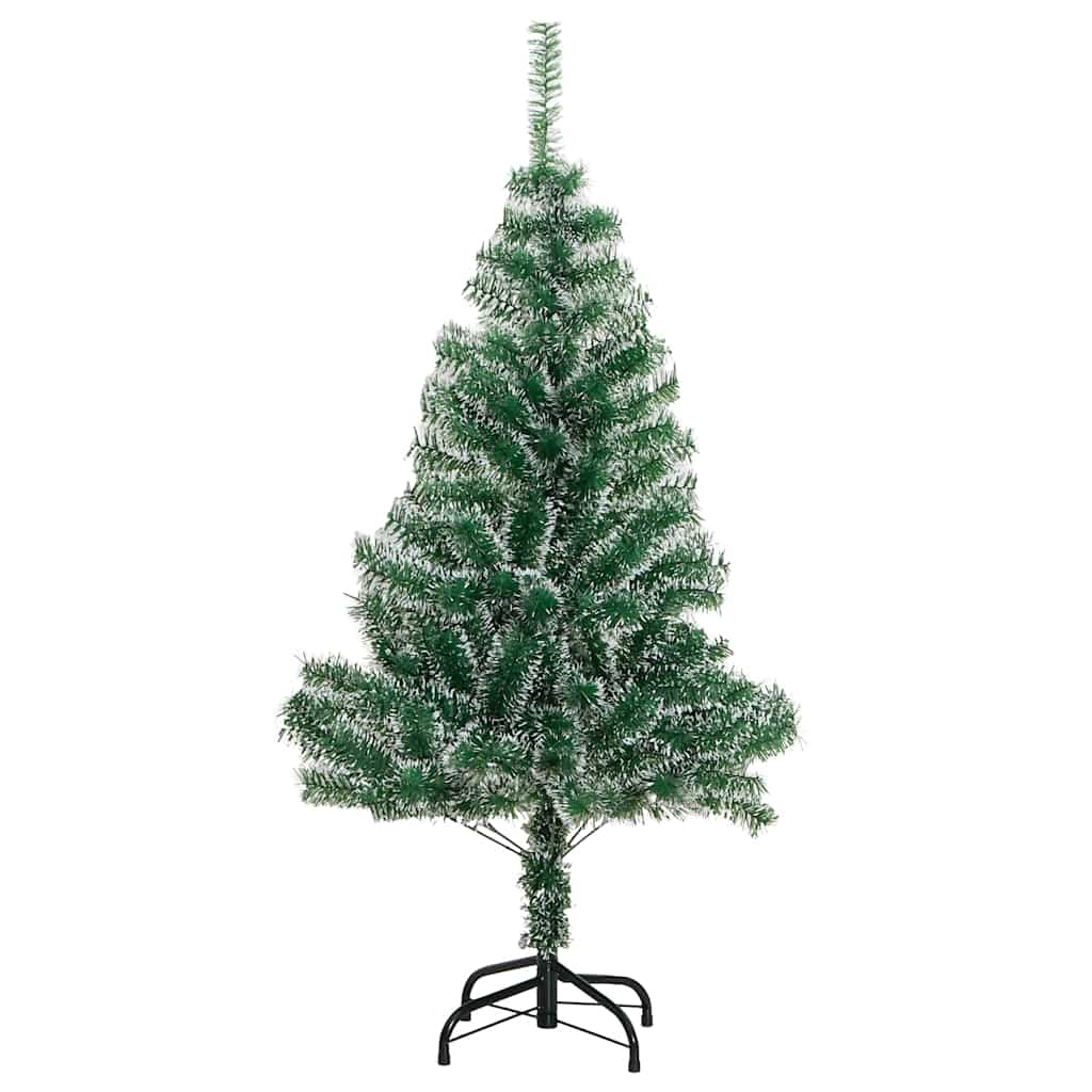 Artificial Christmas Tree with 150 LEDs, Decorations, and Snow, 150cm