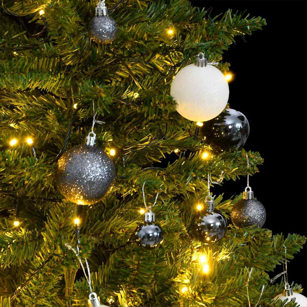 Ziemassvētku eglīte ar salokāmiem zariem/LED/rotājumiem, 150cm