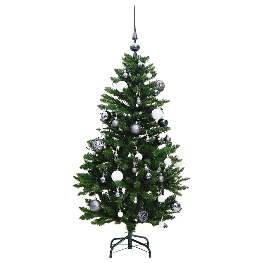 Ziemassvētku eglīte ar salokāmiem zariem/LED/rotājumiem, 150cm