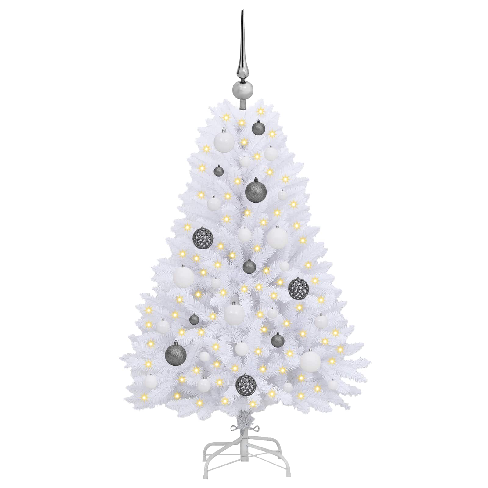 Dirbtinė Kalėdų eglutė Balta 68 x 68 x 120 cm PVC ir metalas