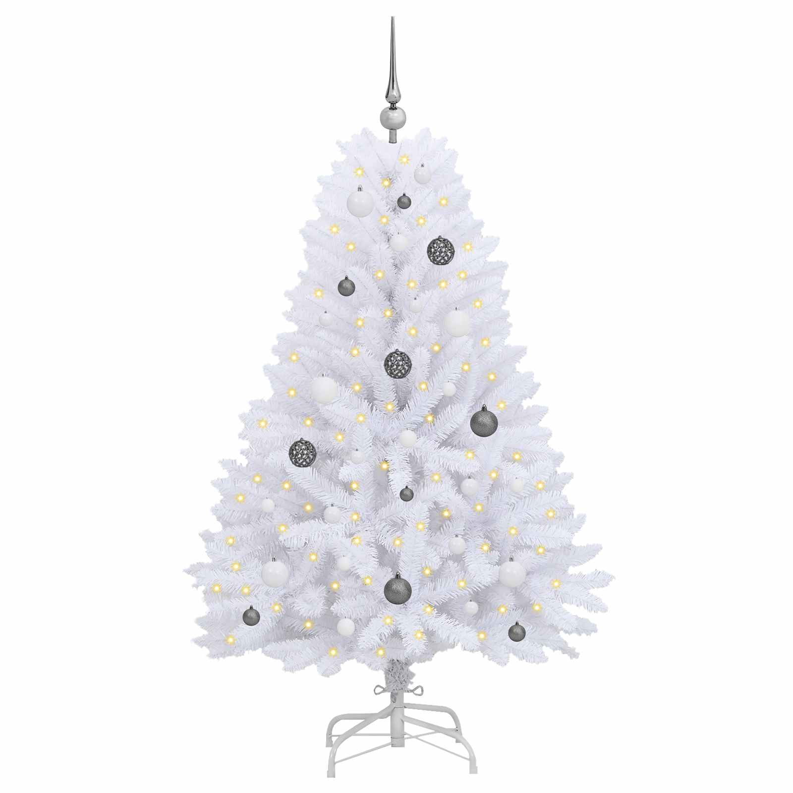 Dirbtinė Kalėdų eglutė Balta 80 x 80 x 150 cm PVC ir metalas