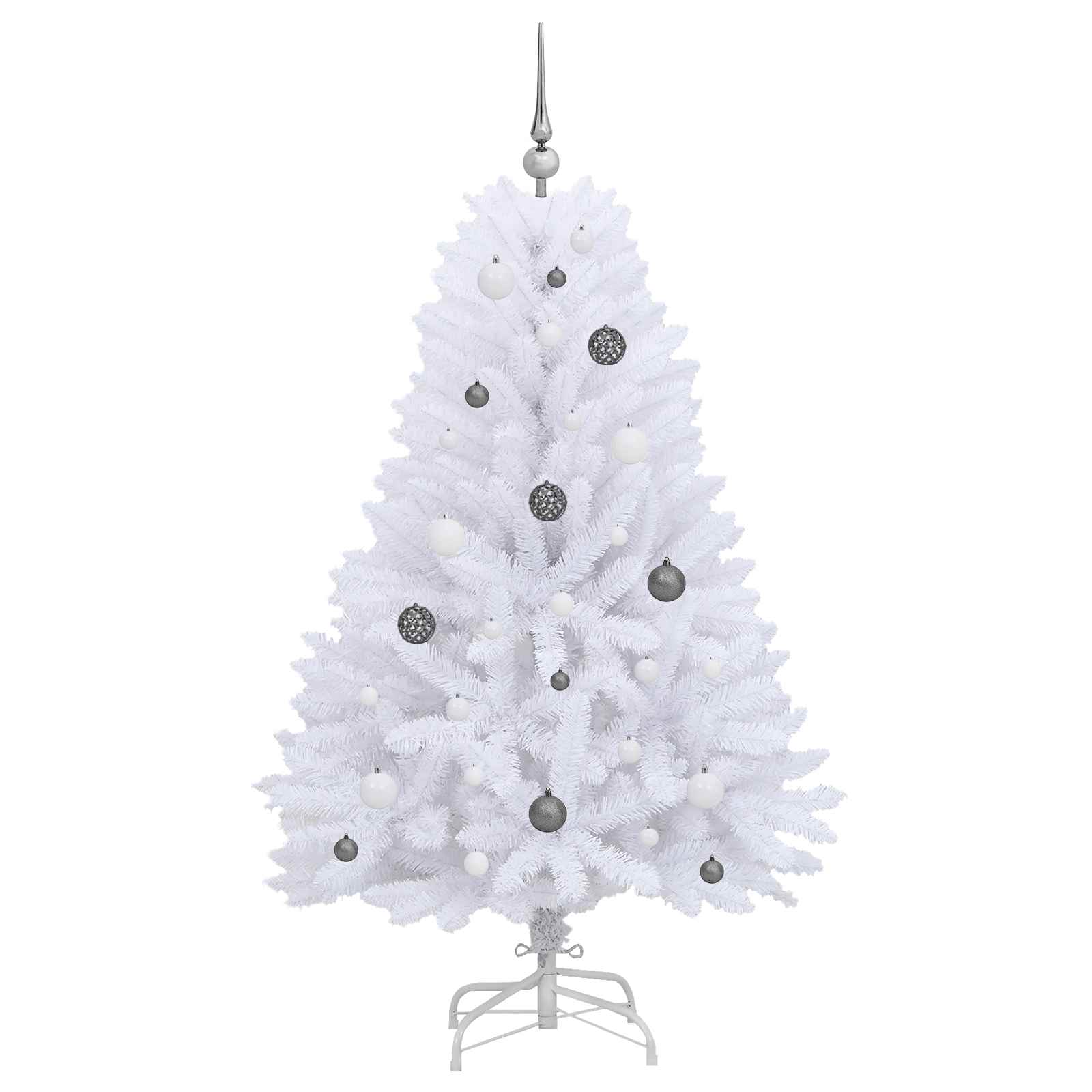 Dirbtinė Kalėdų eglutė Balta 80 x 80 x 150 cm PVC ir metalas