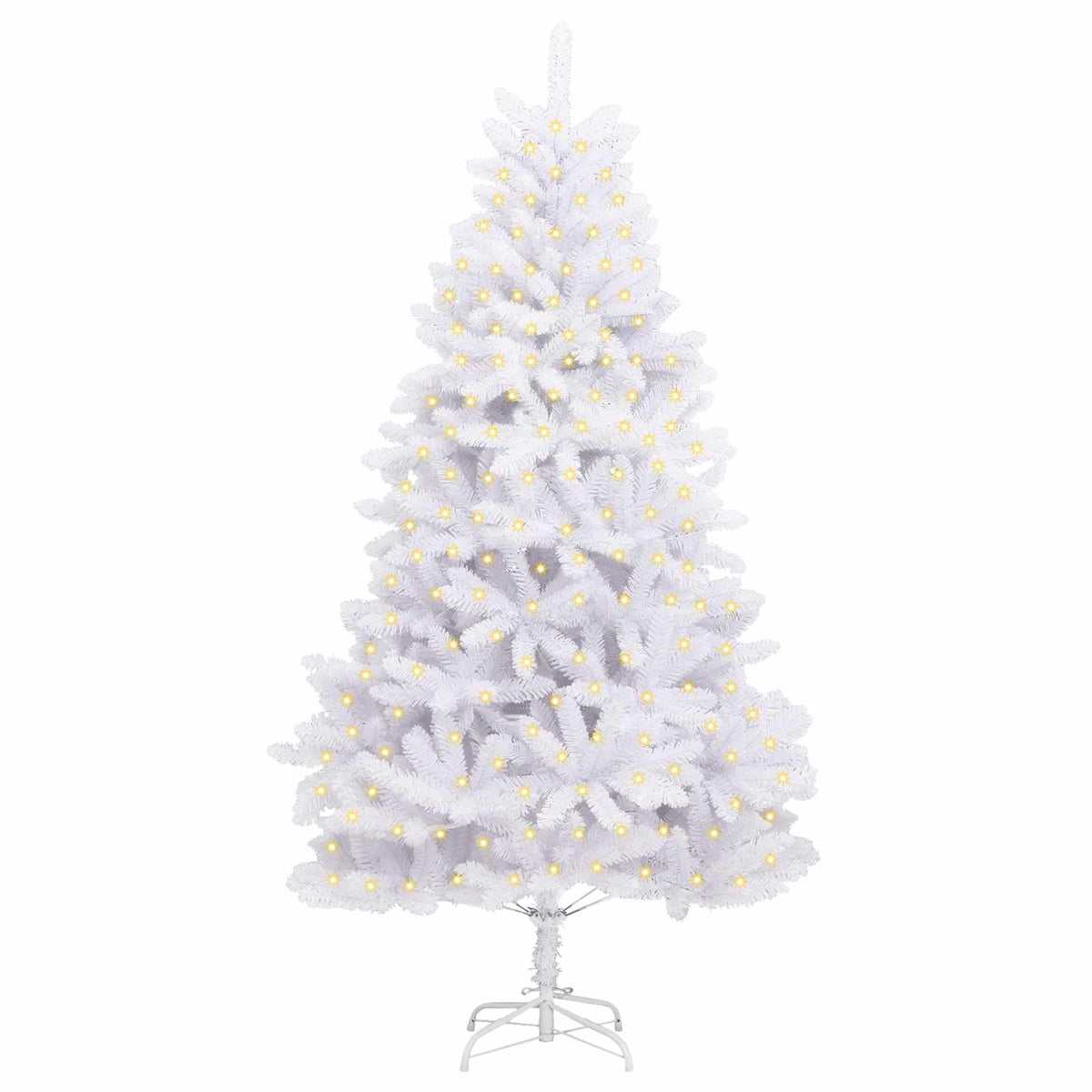 Dirbtinė Kalėdų eglutė 300 LED PVC ir Plienas Balta