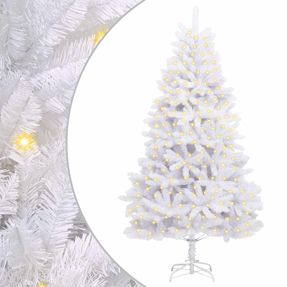 Artificial Christmas tree with 300 LED White 210 cm PVC and metal