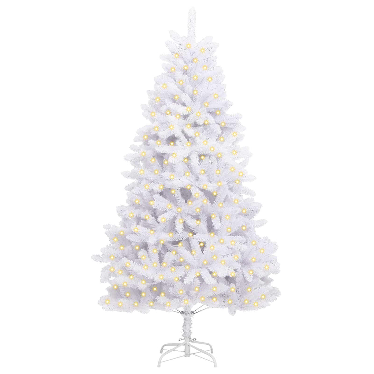 Dirbtinė Kalėdų eglutė 300 LED PVC ir Plienas Balta