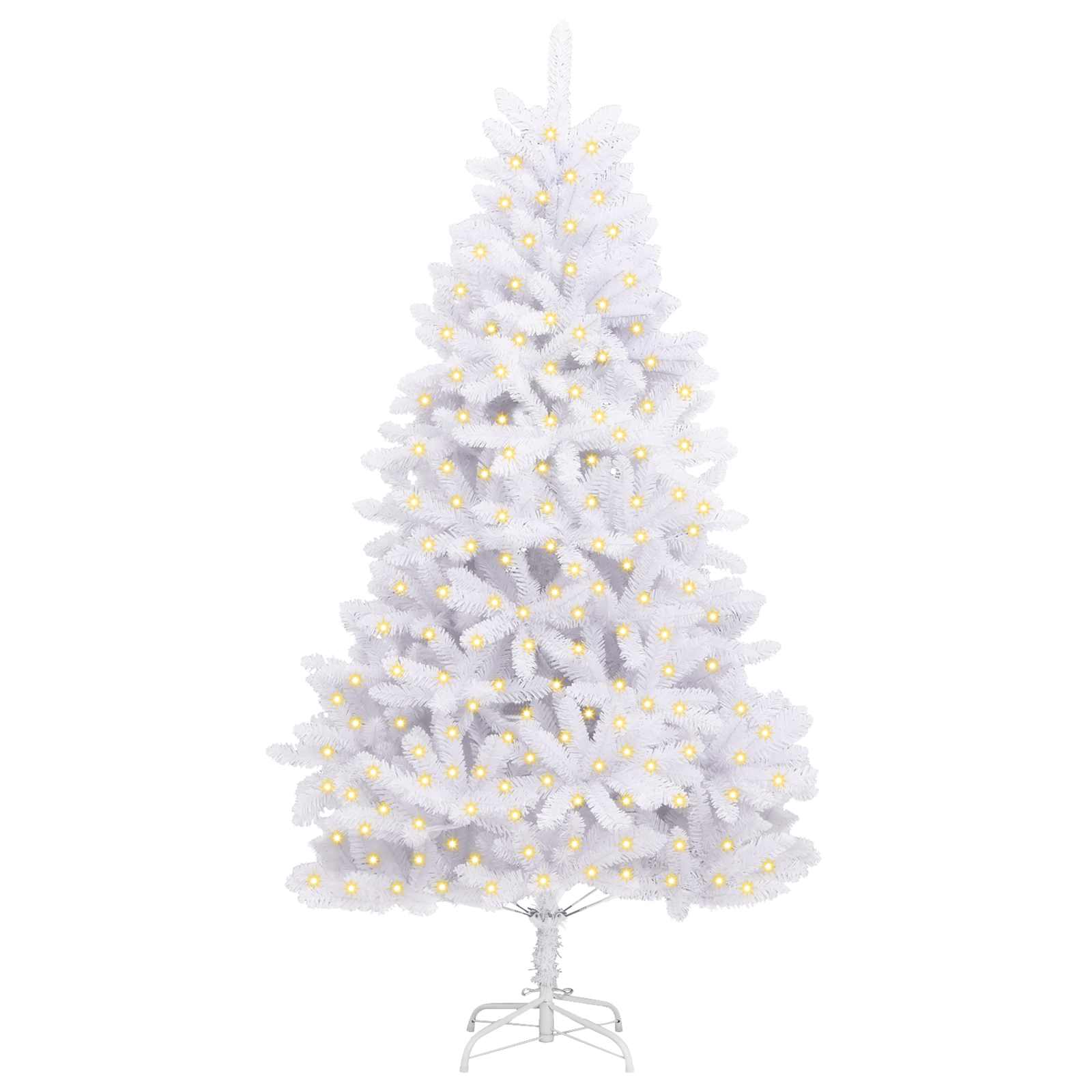 Dirbtinė Kalėdų eglutė su 300 LED Balta 240 cm PVC ir metalas