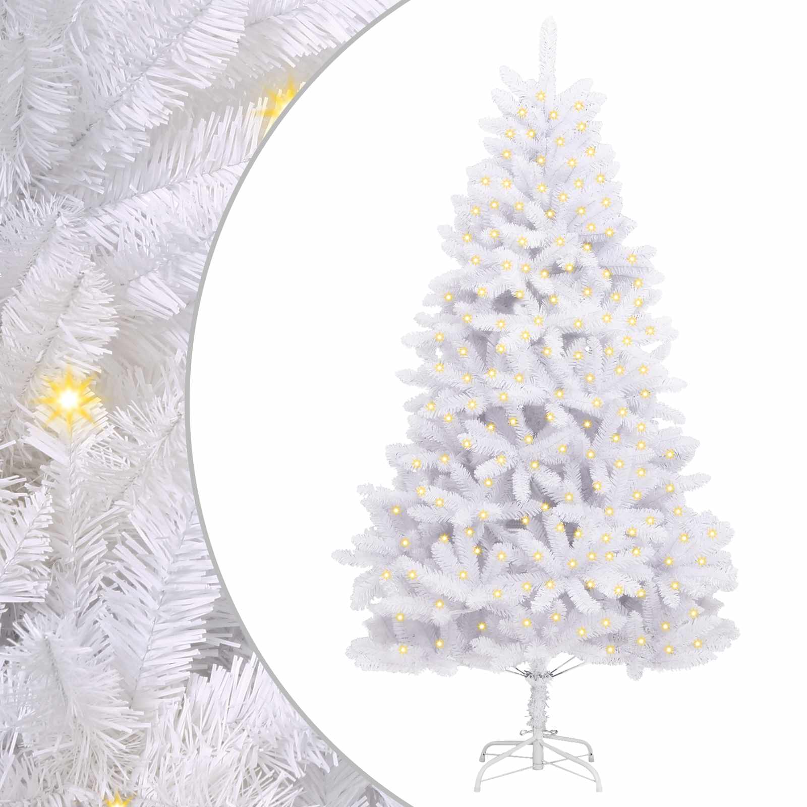 Dirbtinė Kalėdų eglutė su 300 LED Balta 270 cm PVC ir metalas