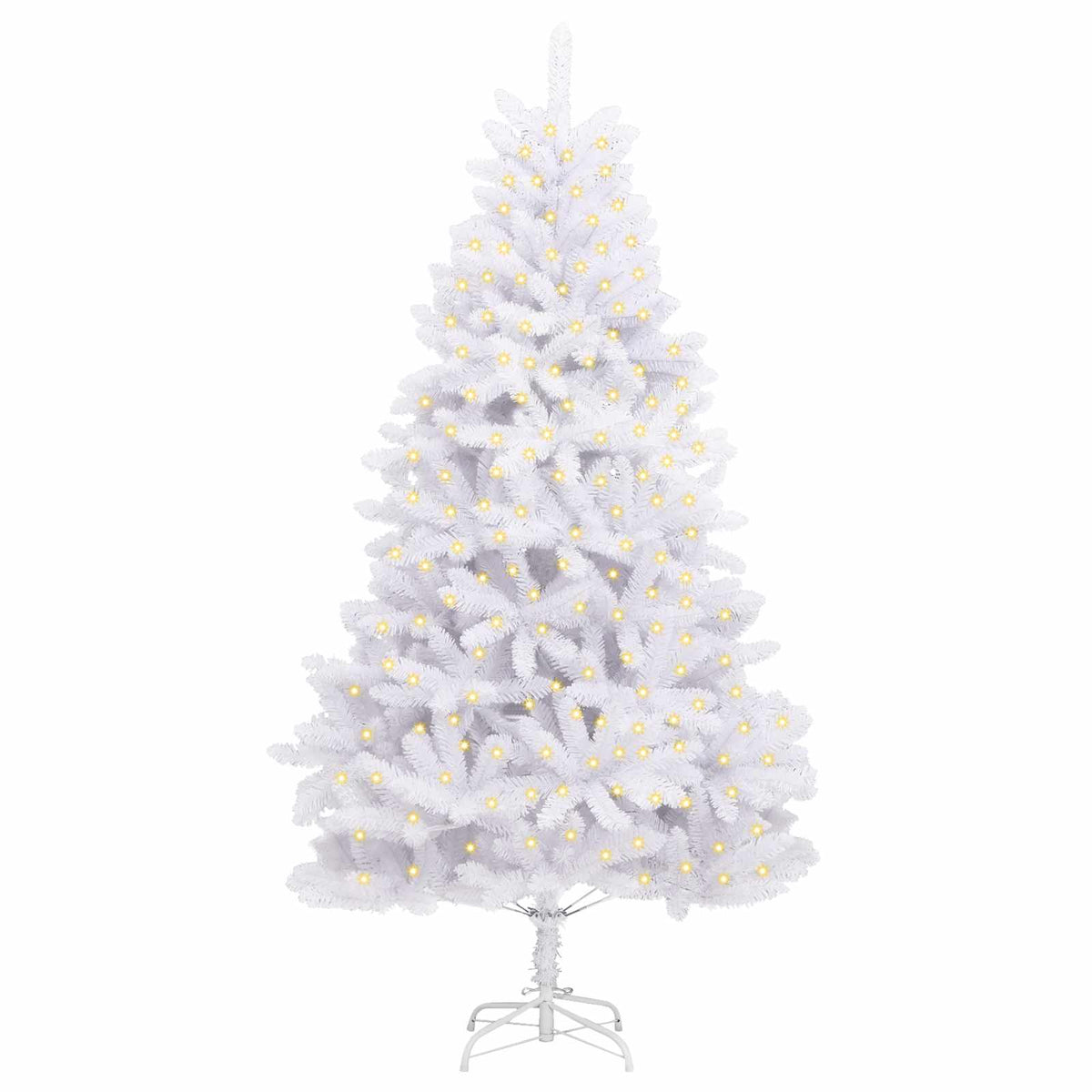 Dirbtinė Kalėdų eglutė 300 LED PVC ir Plienas Balta