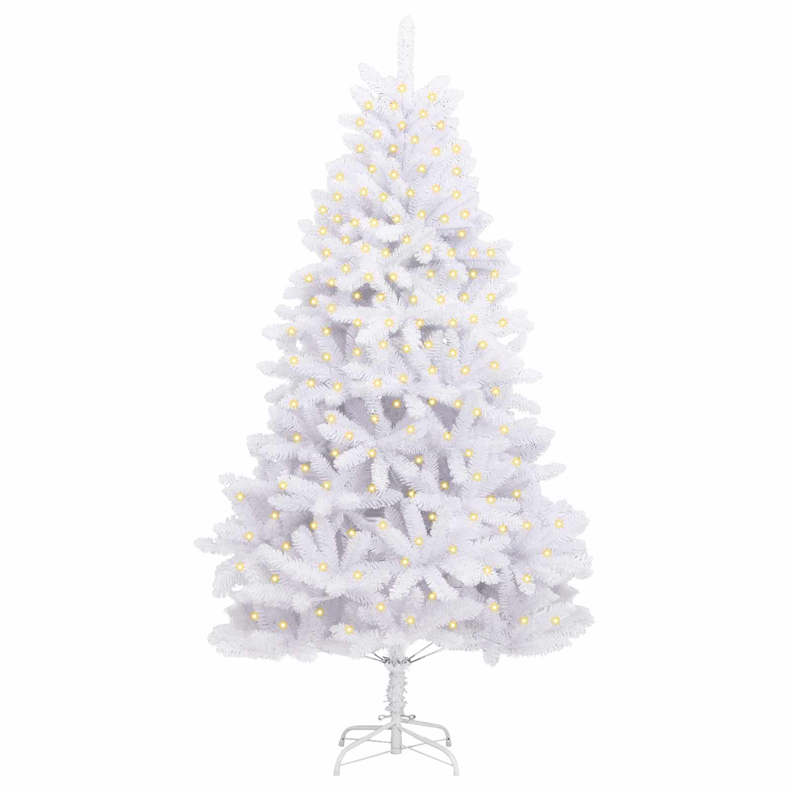 Dirbtinė Kalėdų eglutė su 300 LED Balta 300 cm PVC ir metalas