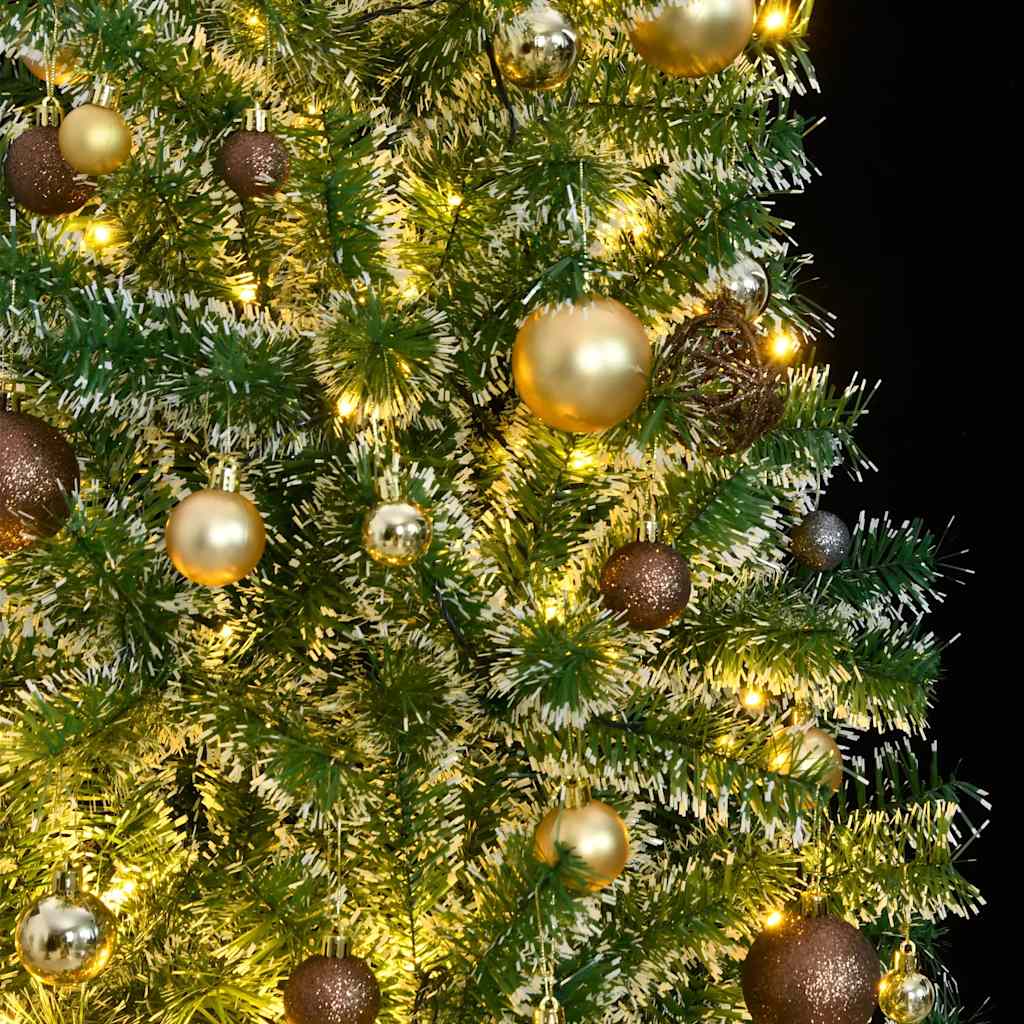 Dirbtinė Kalėdų eglutė su 300 LED/žaisliukais ir sniegu, 210cm