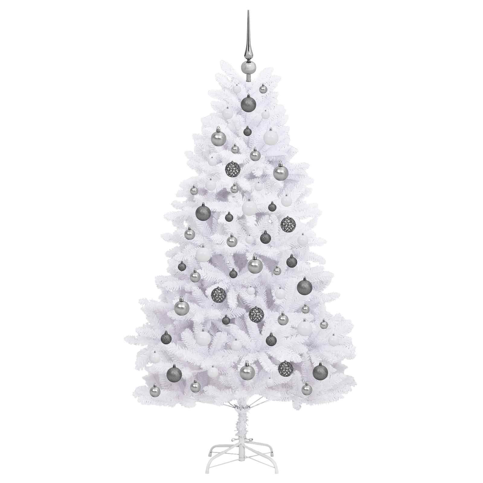 Mākslīgā Ziemassvētku eglīte Balta 90 x 90 x 180 cm PVC un metāls