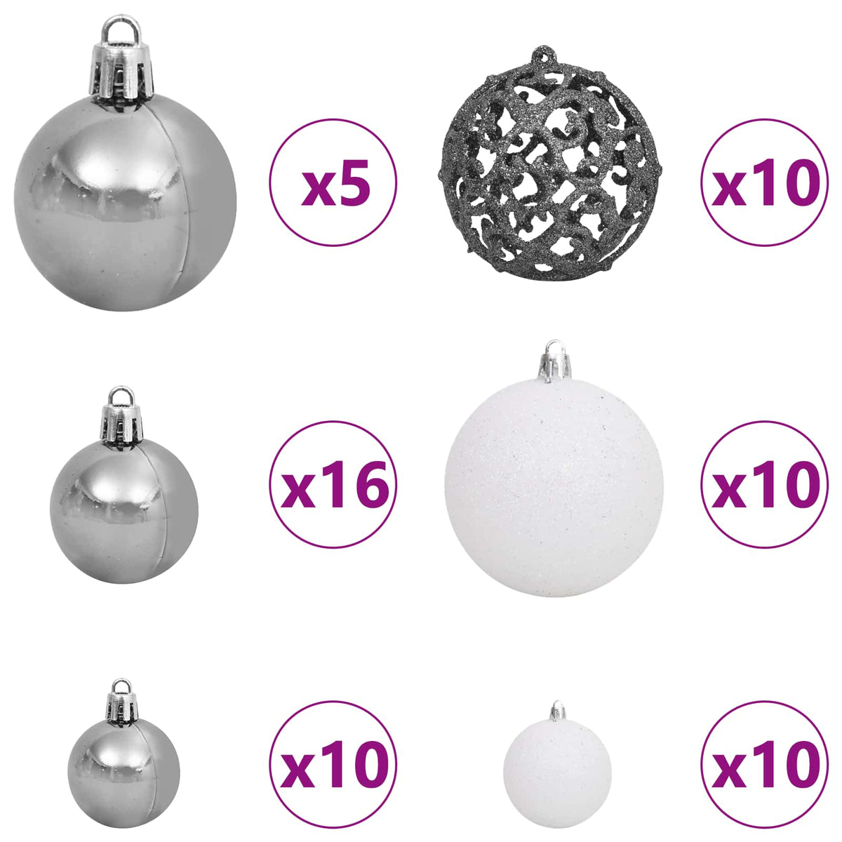 Dirbtinė Kalėdų eglutė 180 cm PVC ir Plienas Balta