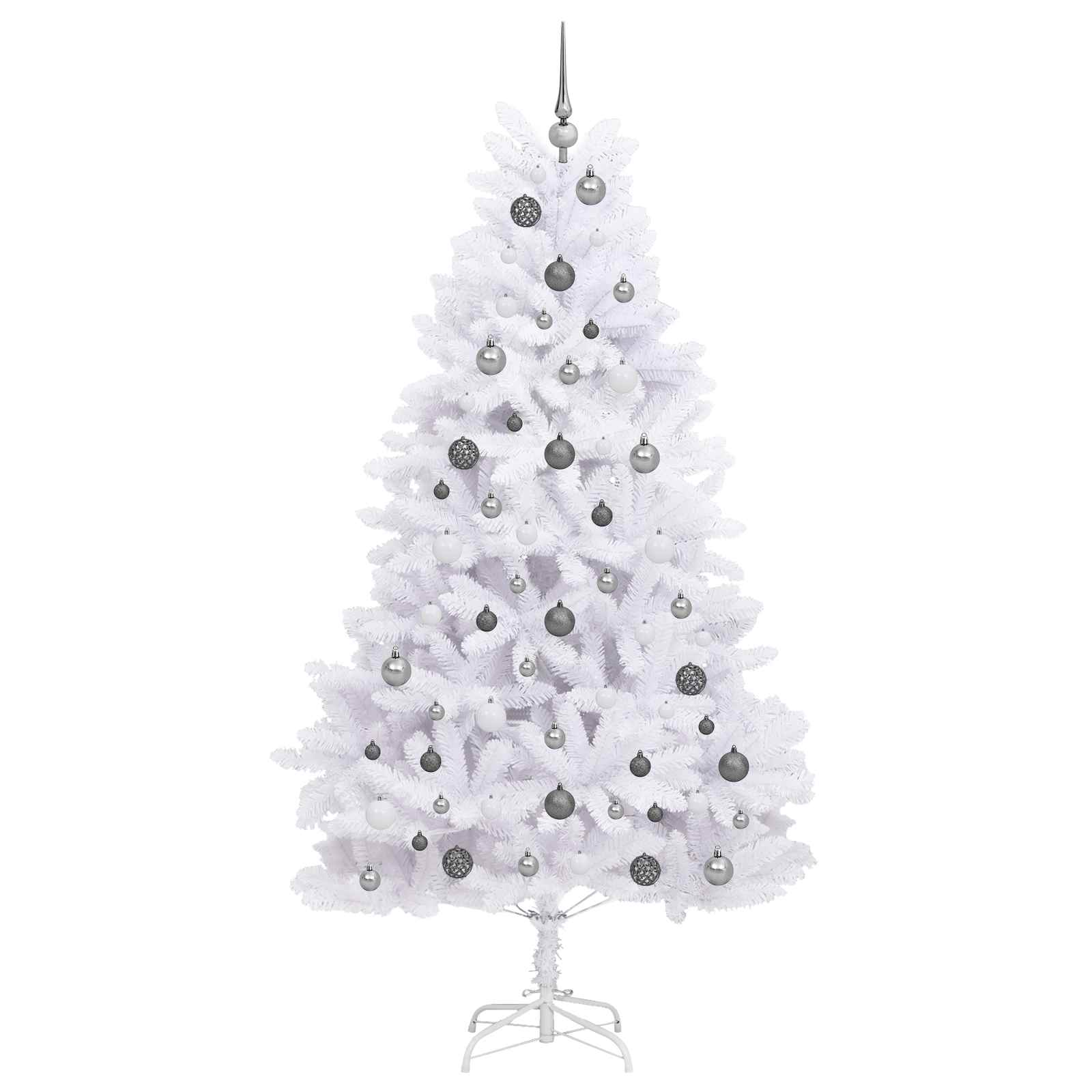 Dirbtinė Kalėdų eglutė Balta 106 x 106 x 210 cm PVC ir metalas