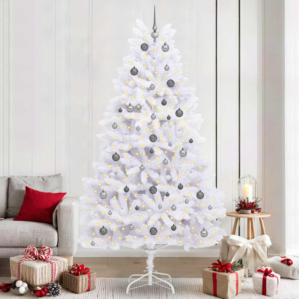 Artificial Christmas Tree White 120 x 120 x 240 cm PVC and Metal