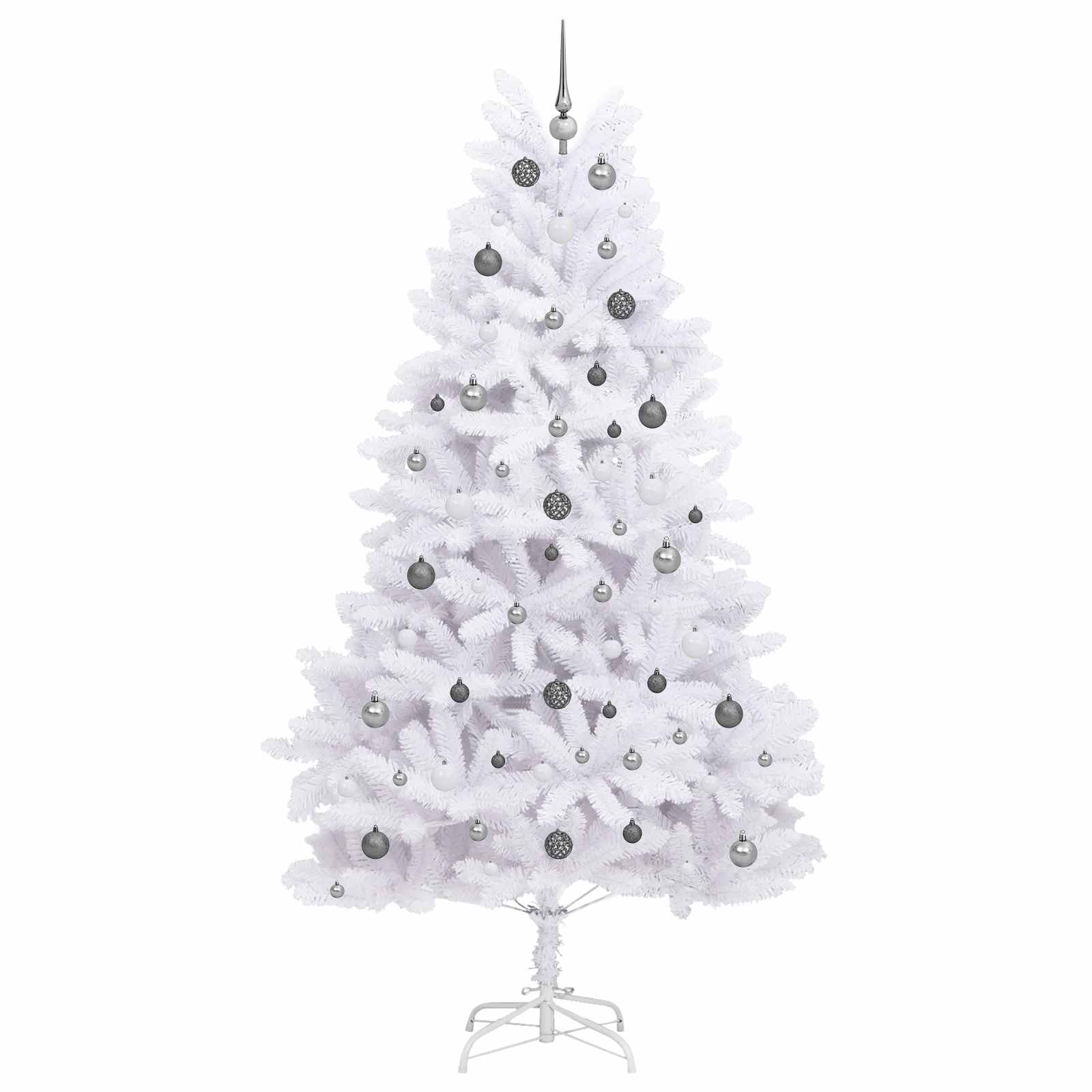 Dirbtinė Kalėdų eglutė Balta 120 x 120 x 240 cm PVC ir metalas