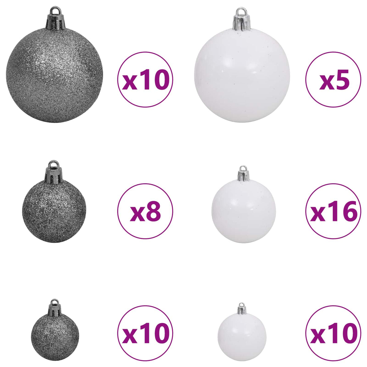 Dirbtinė Kalėdų eglutė 240 cm PVC ir Plienas Balta