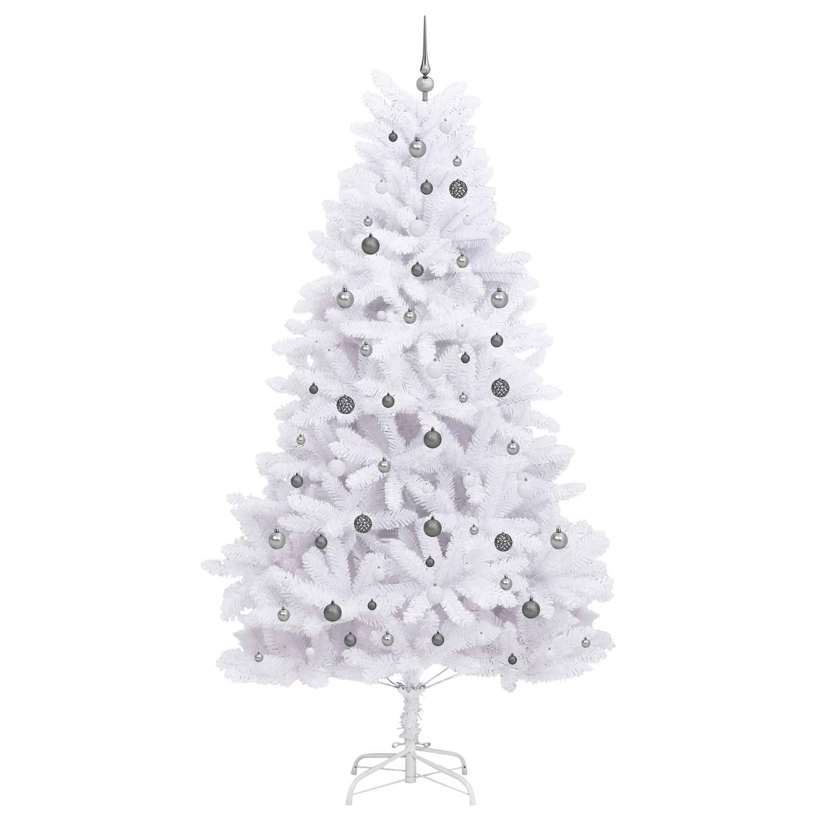 Dirbtinė Kalėdų eglutė Balta 128 x 128 x 270 cm PVC ir metalas