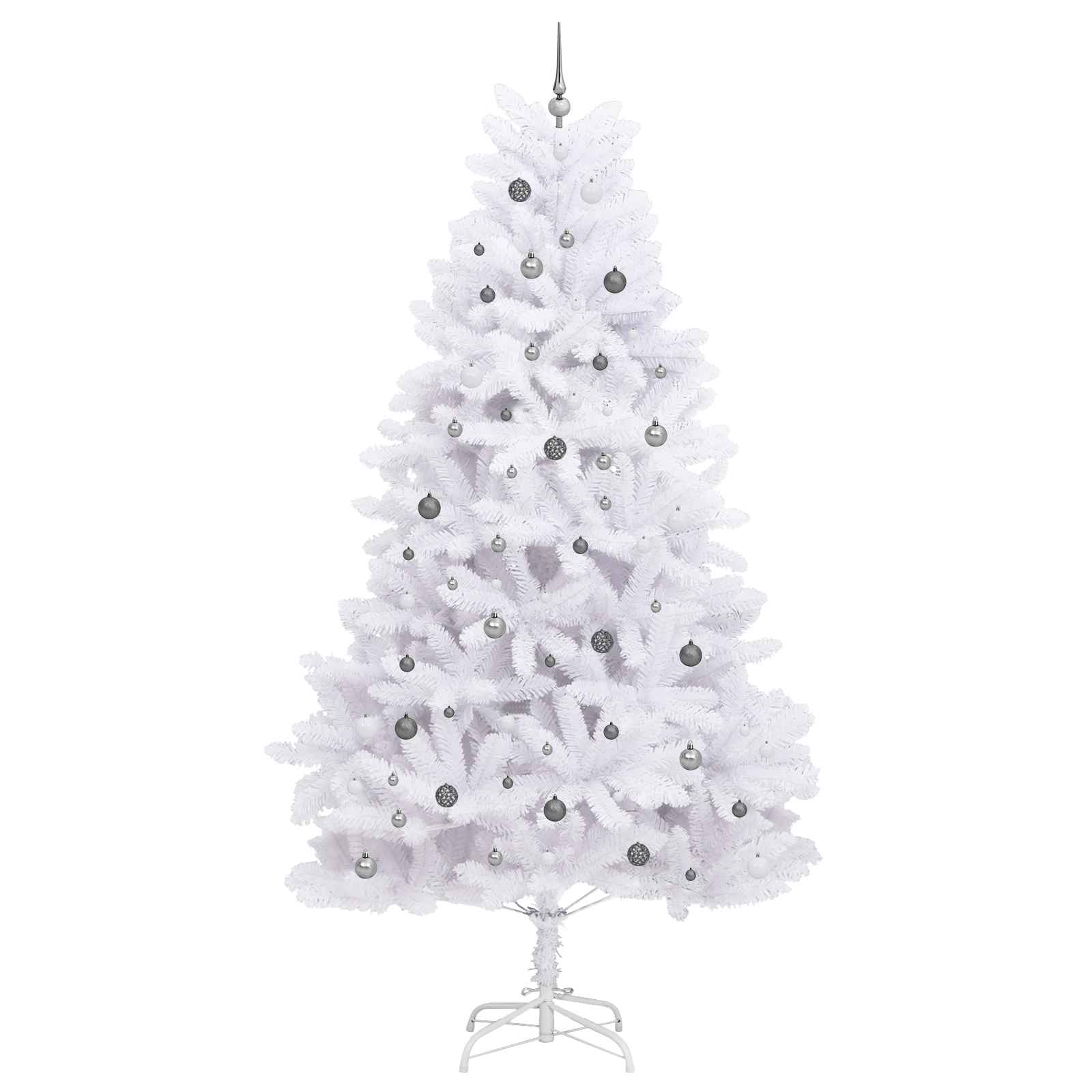 Dirbtinė Kalėdų eglutė Balta 138 x 138 x 300 cm PVC ir metalas