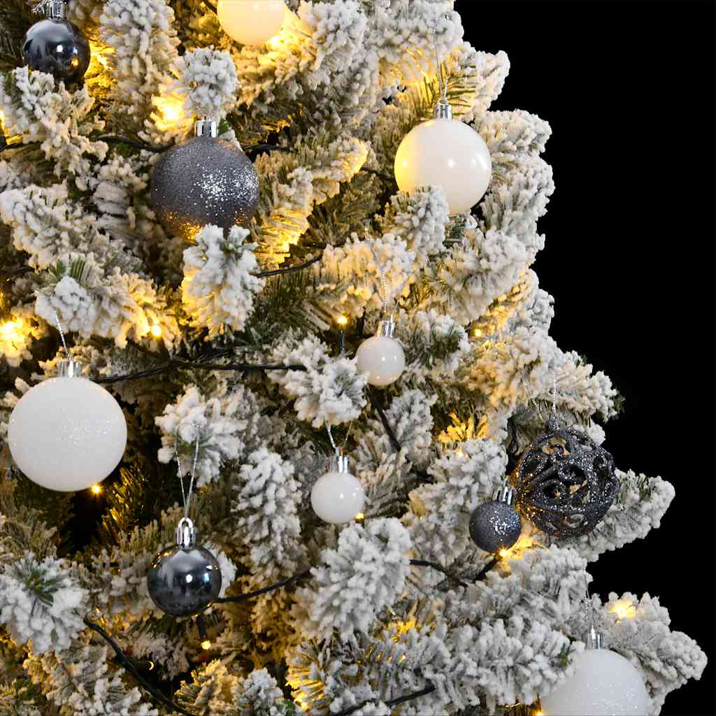 Kalėdų eglutė su šarnyrinėmis šakomis/LED/žaisliukais, 210cm