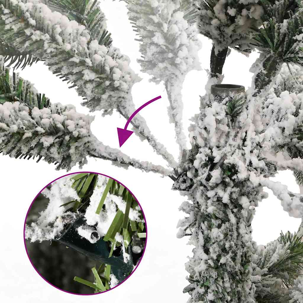 Kalėdų eglutė su šarnyrinėmis šakomis/LED/žaisliukais, 210cm