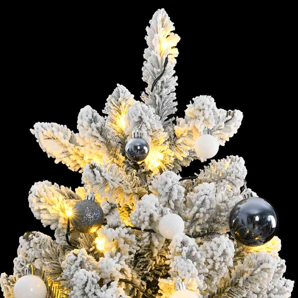 Kalėdų eglutė su šarnyrinėmis šakomis/LED/žaisliukais, 300cm