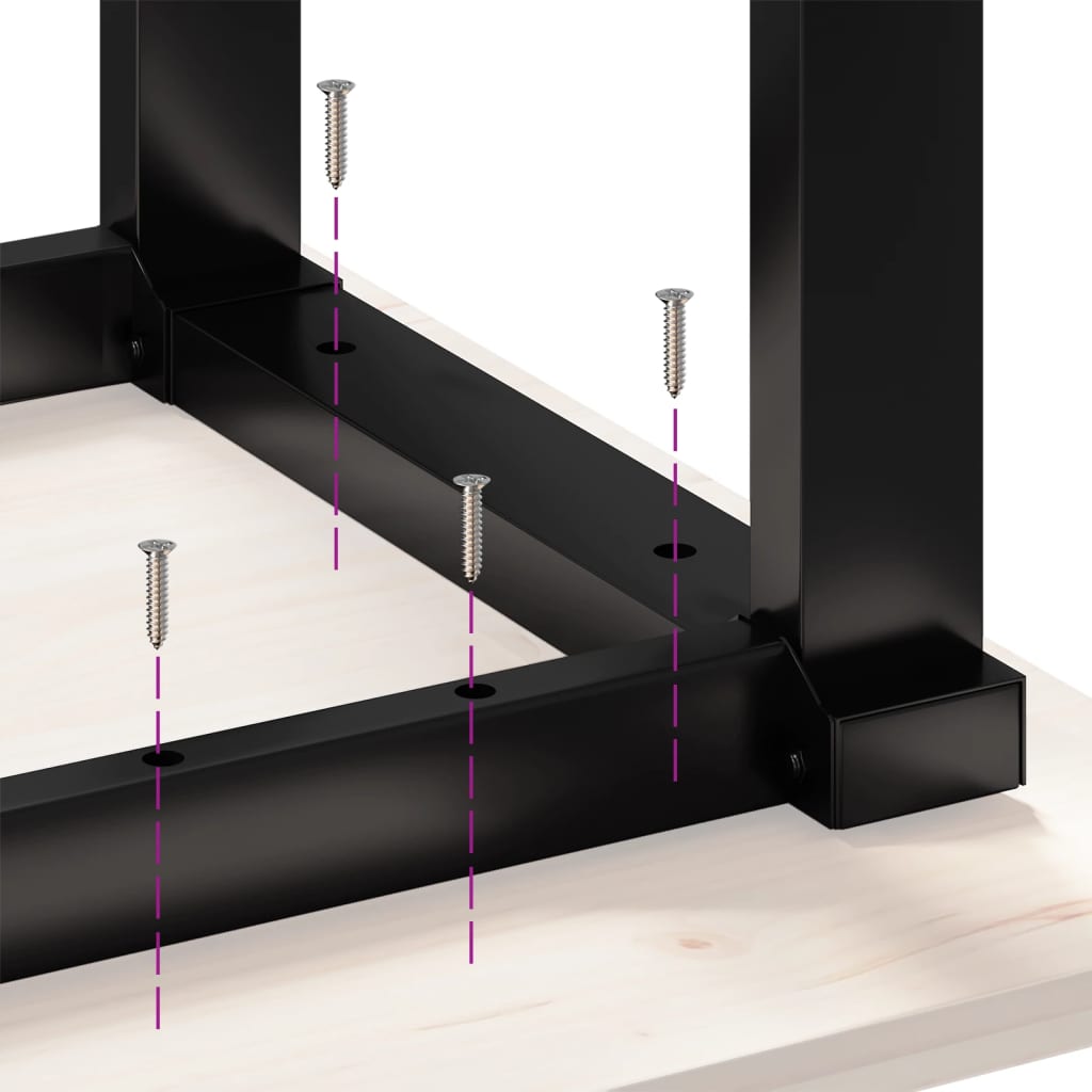 Dining table legs, 70x70x73cm, steel, O-frame
