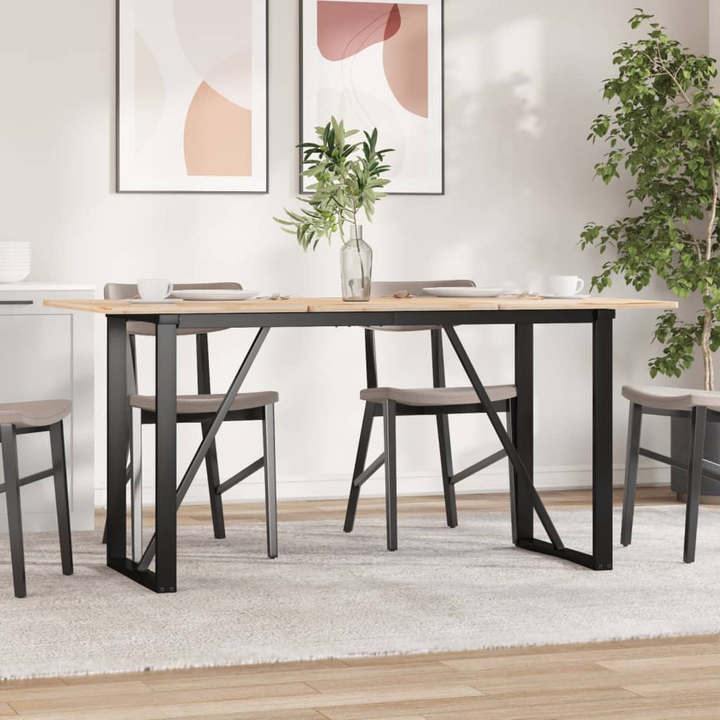 Valgomojo stalo kojos, 140x60x73cm, plieninis, O formos rėmas