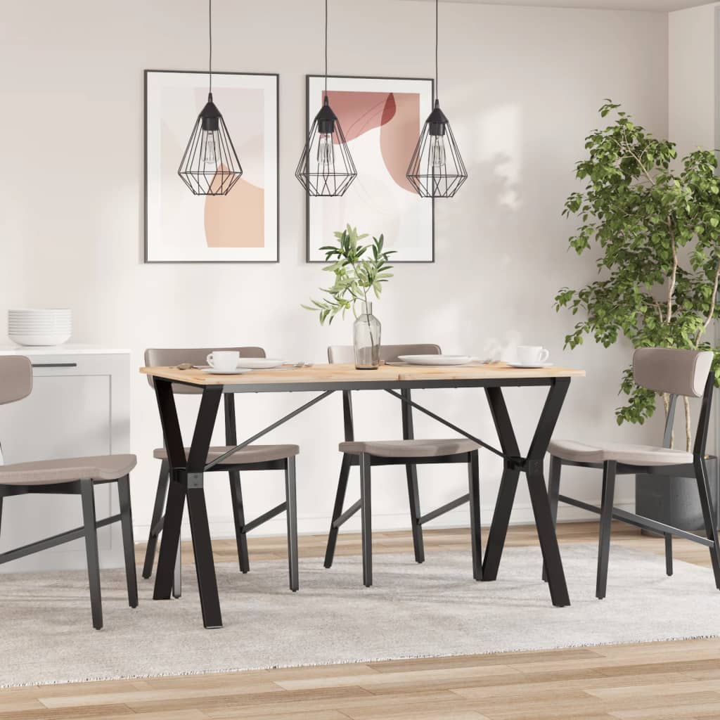 Valgomojo stalo kojos, 120x60x73cm, plieninis, Y formos rėmas
