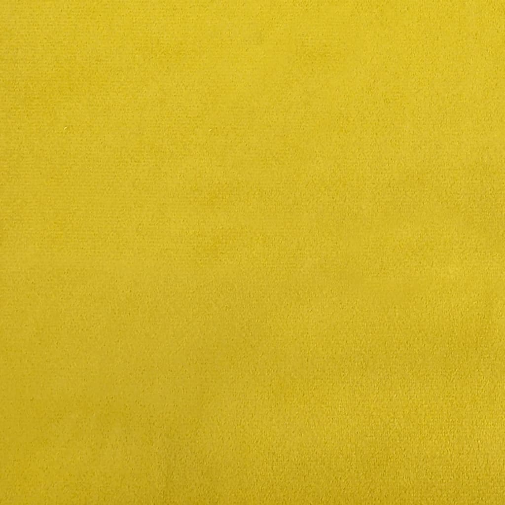 Sofos komplektas su pagalvėmis, 3 dalių, geltonas, aksomas