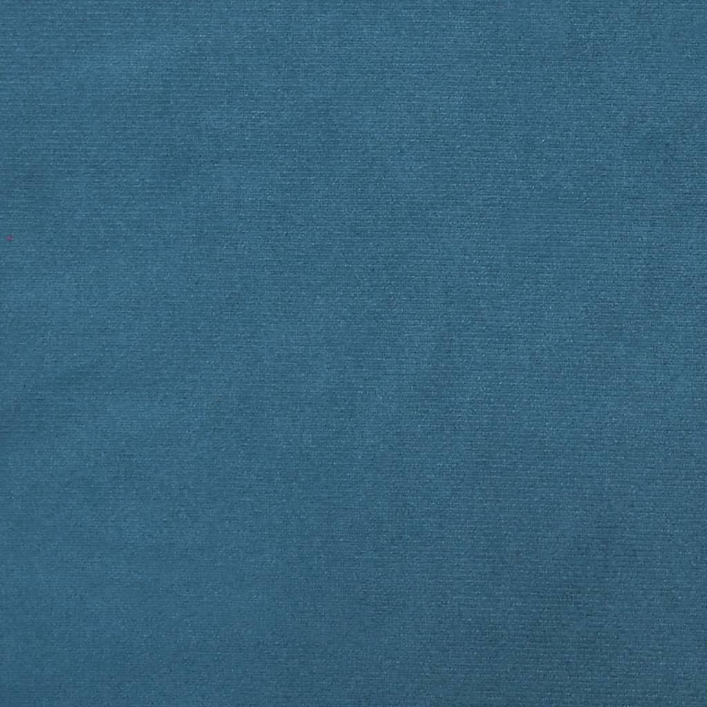 Sofos komplektas su pagalvėmis, 3 dalių, mėlynas, aksomas