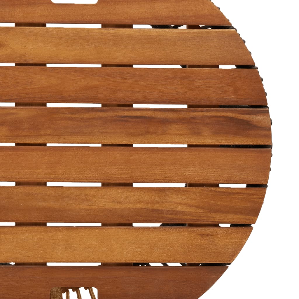 Side Table for Garden, 2 pcs, Sand, Poly Rattan