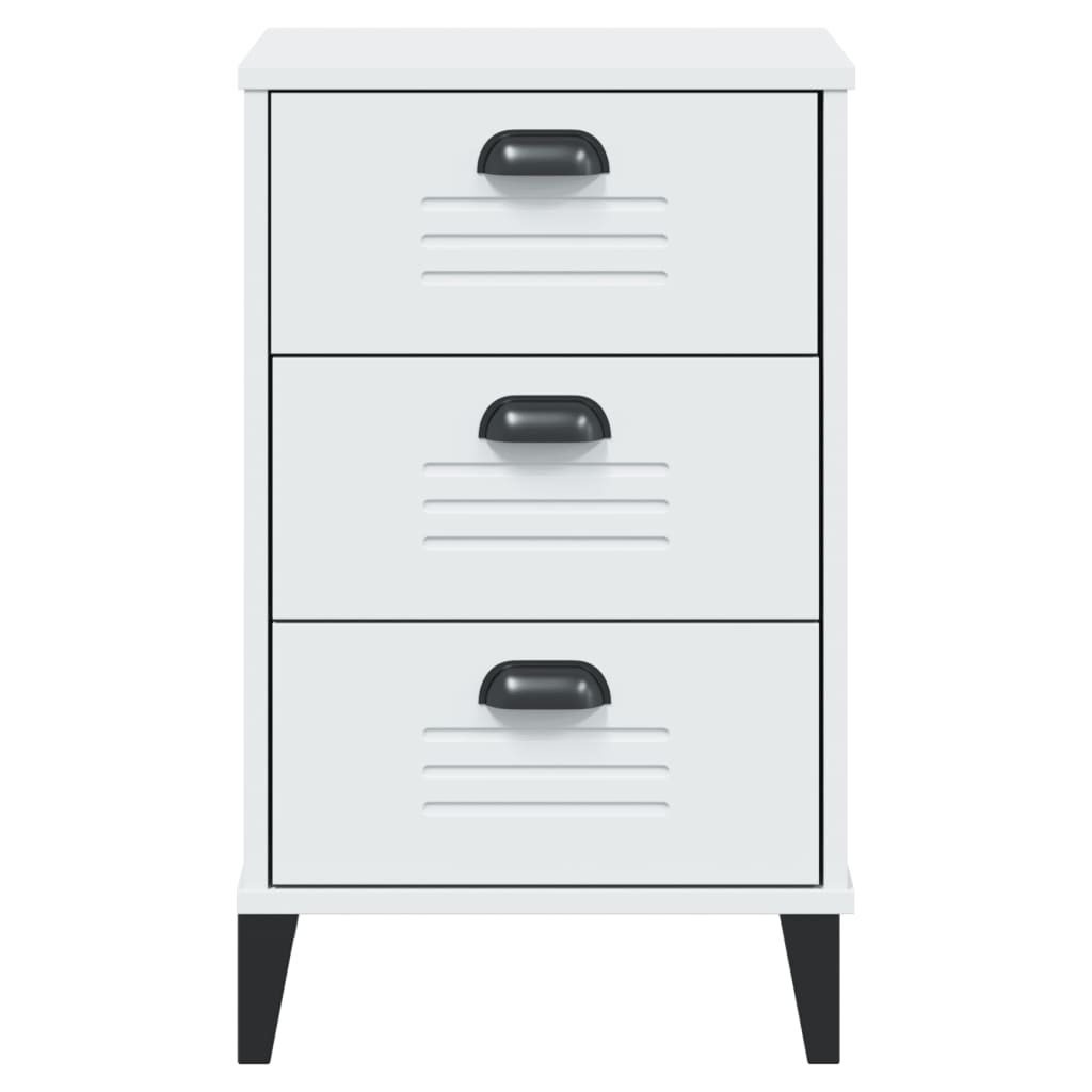 Nightstand VIKEN, white, treated wood