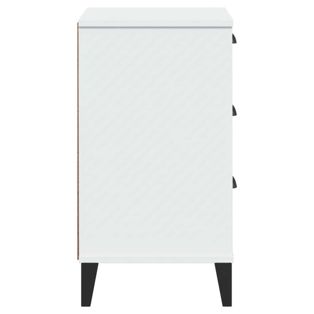 Nightstand VIKEN, white, treated wood