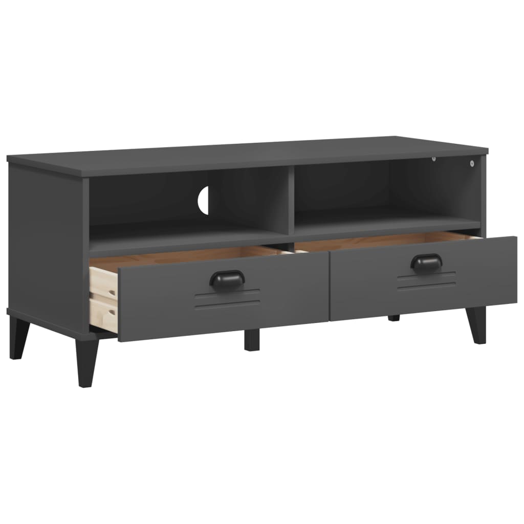 TV unit VIKEN, anthracite gray, solid pine