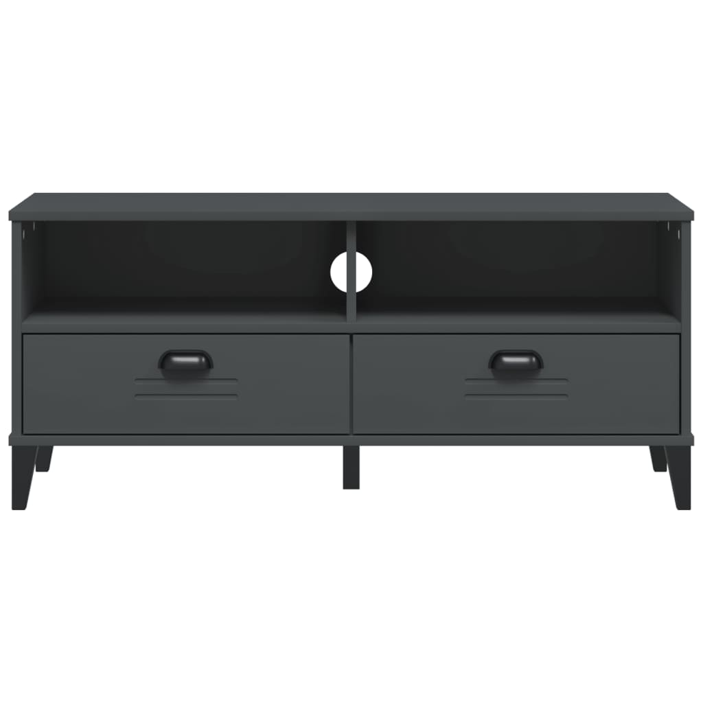 TV unit VIKEN, anthracite gray, solid pine