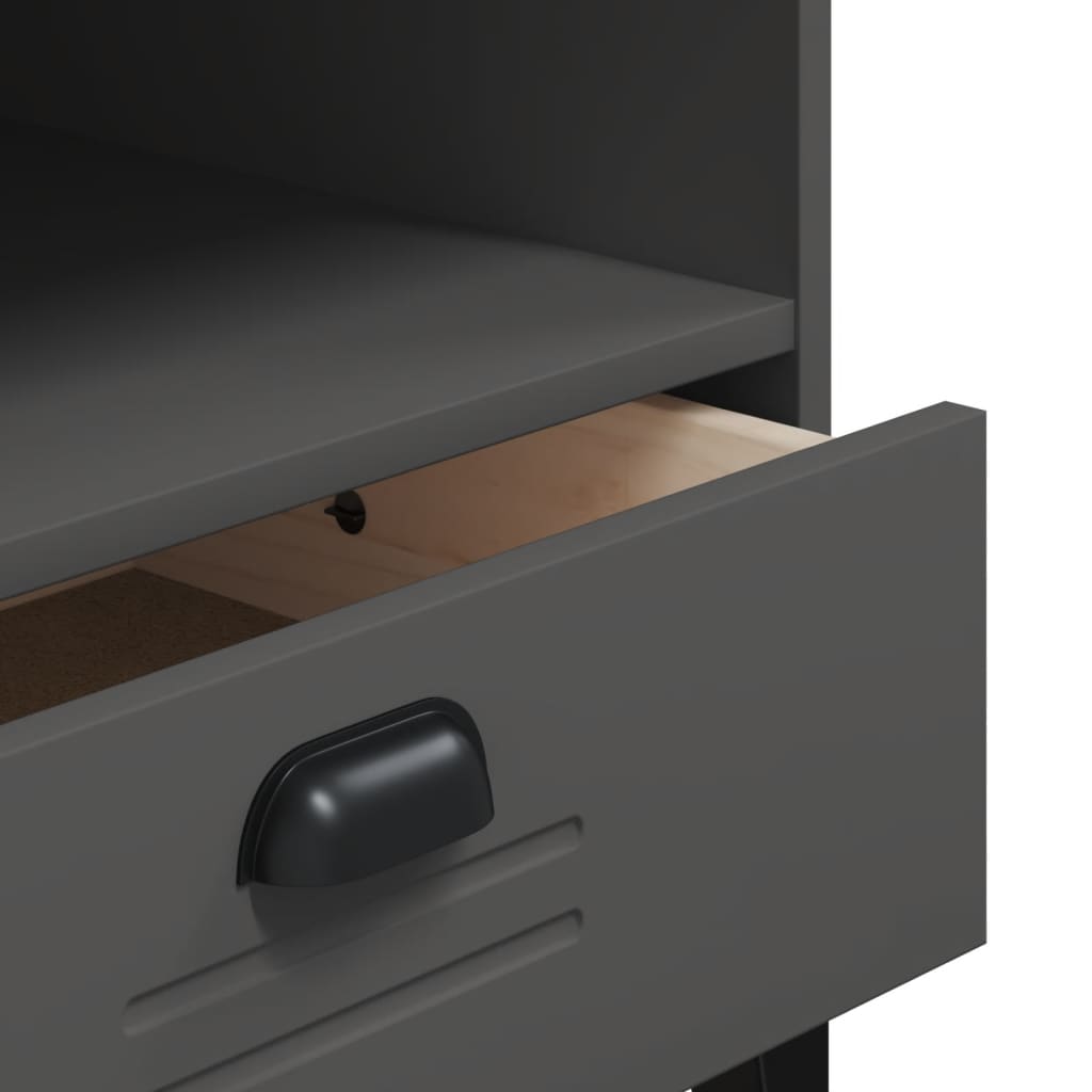 TV unit VIKEN, anthracite gray, solid pine