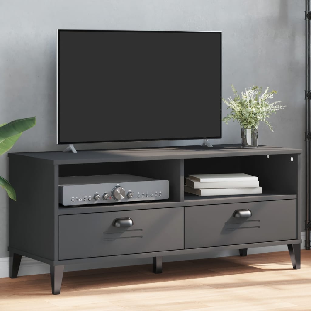TV unit VIKEN, anthracite gray, solid pine