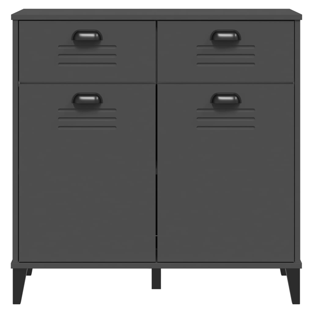 Sideboard VIKEN, anthracite grey, 80x40x80cm, pine