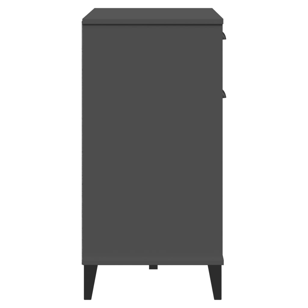 Sideboard VIKEN, anthracite grey, 80x40x80cm, pine