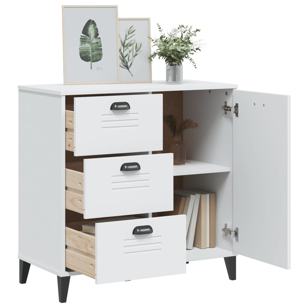 Sideboard VIKEN, white, 80x40x80cm, solid pine