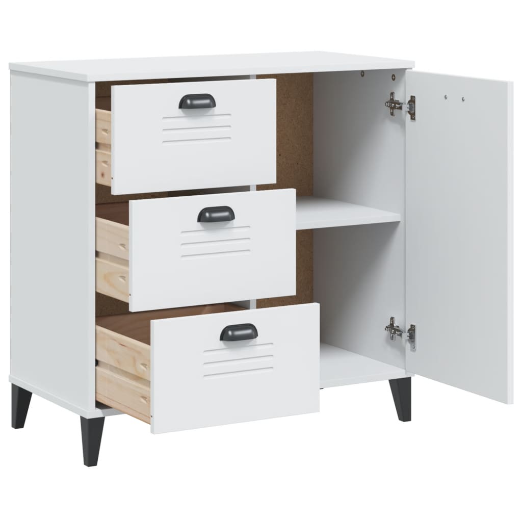 Sideboard VIKEN, white, 80x40x80cm, solid pine
