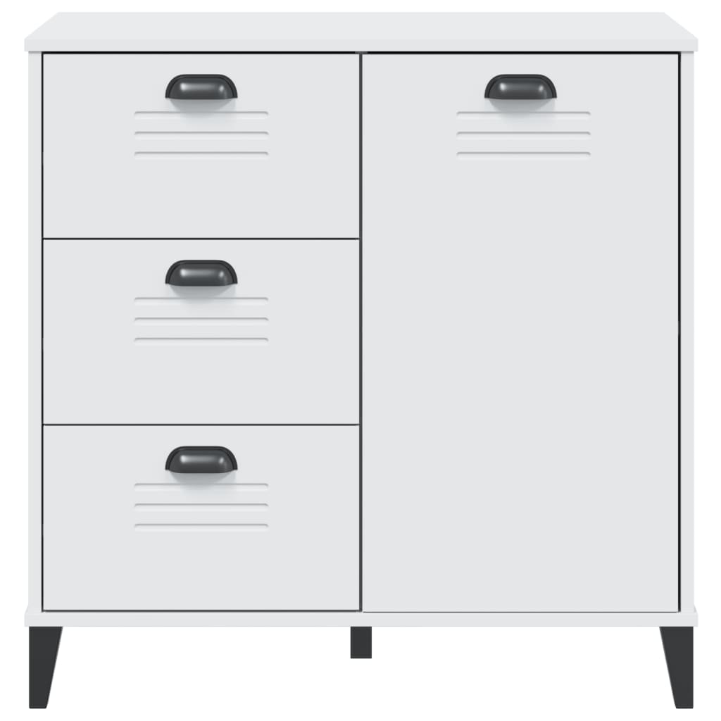 Sideboard VIKEN, white, 80x40x80cm, solid pine